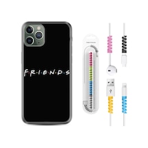 Apple Uyumlu iPhone 11 Pro Max Kılıf Kablo Koruyuculu Friends 1410