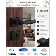 Sofuoğlu Noyan Rozetli Kapı Kolu - Mat Siyah - Oda