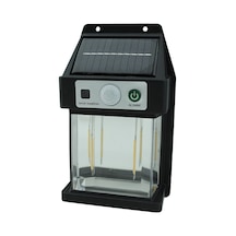 10w Solar / Güneş Enerjili Sensörlü Led Aplik 3200k - Sarı Işık