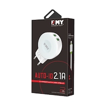 Emy My-269 2 Port 5v-2.1a Kafa+mıkro Kablolu