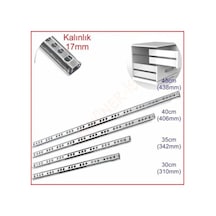 17mm 35cm Teleskopik Ray Çekmece Kızağı Çekmece Rayı 17x342 01041