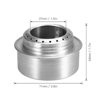 Ebitda Taşınabilir Alüminyum Mini Alkol Ocak Kapağı Kamp Ve Yürüyüş Pişirme Seti Gümüş Gümüş