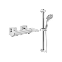 Eca Icon Banyo Bataryası + Eca Logica Sürgülü Üst Takımı Duş Seti Krom