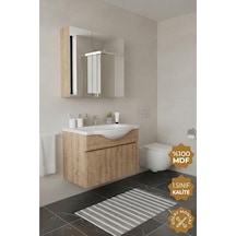 Tr Kahire 65 Cm Mdf Banyo Dolabı Seti Safir Meşe