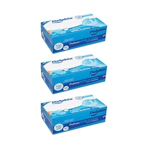 Dolphin Tek Kullanımlık Lateks Mavi Pudrasız Nitril Muayne Eldiveni Large Büyük Boy 100'lü 3 Paket