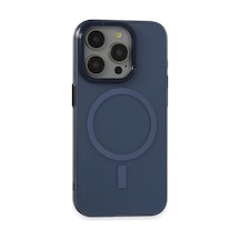 Newface Apple Uyumlu İphone 15 Pro Kılıf Anka Pc Magneticsafe Sert Metal Kapak - Lacivert - Özel Seri 8683140608248