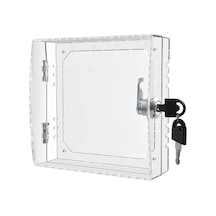 Motion003 1 Adet Anahtarlı Şeffaf Termostat Kilit Kutusu Şeffaf Hvac Koruma Kutusu 2 Güvenlik Anahtarı Dahil 16x15x6cm