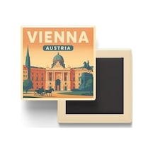 Viyana Avusturya - Hofburg Sarayı - Baskılı Buzdolap Magneti Kare 9x9 Cm