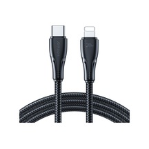 Joyroom 20w Type-c - 8 Pin Surpass Serisi Hızlı Şarj Veri Kablosu, Uzunluk: 1.2m Siyah
