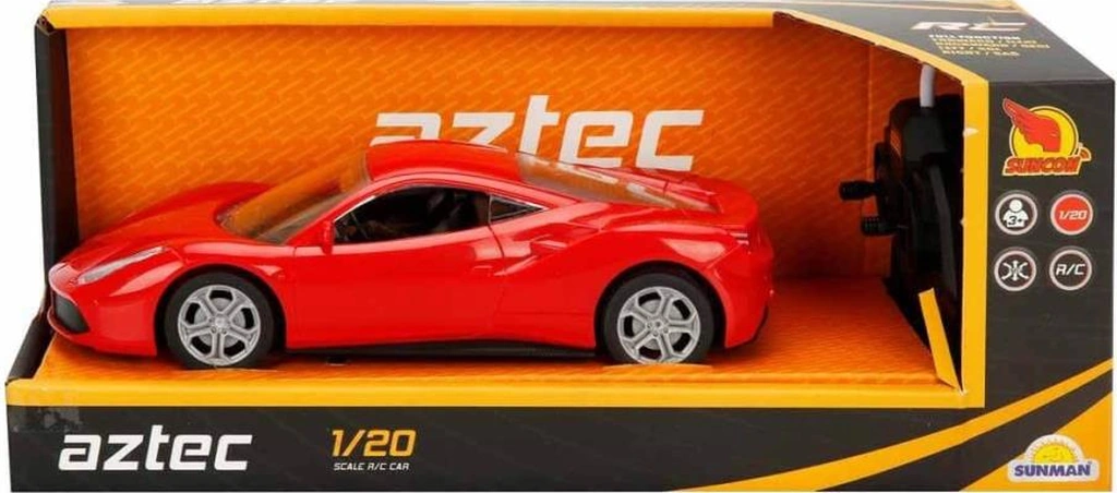 20350 1:20 Uzaktan Kumandalı Aztec Spor Araba 20 Cm - Özel Seri S01.20350 Kırmızı