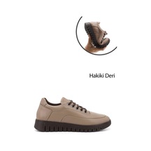 Gönderi(R) Gönderi R Vizon Bağcıklı Hakiki Deri Comfort Ayakkabı Vizon