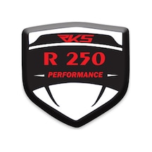 Rks R250 Logolu 3d Kabartmalı Siperlik Camı Sticker 3