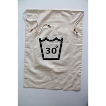 30 Derece Baskılı Çok Amaçlı Kirli Torbası 50x70cm Bej
