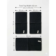 3 Adet Siyah Spor Havlusu 30x50 Cm %100 Pamuklu-yüksek Emici Baumwolle Fitness Ve El Havlusu-yumuşak Doku-spor-gym-el Ve Yüz Havlusu Siyah