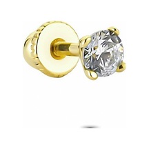 Glorria Altın Tektaş Helix Piercing (540178464) Sarı