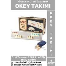 Özel Tasarım Uzun Ömürlü Dayanıklı Aile Ev Arkadaş Kahve Cafe Oyun Sert Plastik 101 Plus Okey Takımı