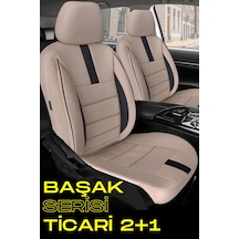 Fiat Punto Evo 2011-2018 Uyumlu Bej Başak Serisi 2+1 Ticari Koltuk Kılıfı