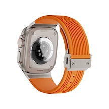 Watch Ultra 49mm Tgco- Krd-113 Spor Görünümlü Silikon Kordon-turuncu