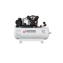 Demr Kompresör Hava Kompresörü Pistonlu 300 Lt 2 Kafa 8 Bar 5.5 Hp