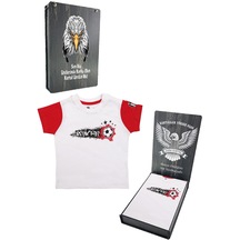 Beşiktaş Orijinal Beyaz Bebek T-shirt Kişiye Özel Ahşap Kutulu