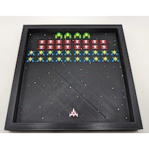 Galaga Level 1 3d Baskı Tablo Çerceve
