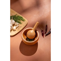Emsan Rustik Bambu Havan Yuvarlak