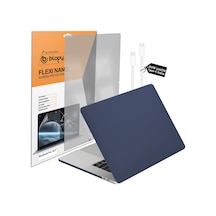 Blogy Macbook Uyumlu 16 M5  Paket - Ekran Koruyucu + 60w Şarj Kablosu + Kılıf Lacivert