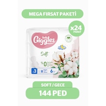 Giggles Lady Soft Hijyenik Ped Gece Mega Fırsat Paketi 144 Adet