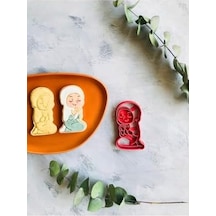 Dua Eden Kız 2&apos Li Set Desen Ve Çerçeve Hamur Şekillendirici/karışık Renk/kurabiye Kalıbı 50 x 22