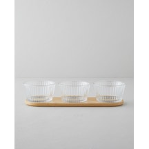English Home Linea Cam-bambu 4 Parça Sunumluk 11x6,5 Cm Şeffaf