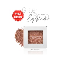 Cre'ars Mücevher Parlaklığında Yoğun Pigmentli Tekli Far Glitter Bomb Eyeshadow 03 Star Gleam