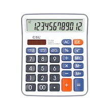 Csl Cs-3806 12 Hane Masa Tipi Hesap Makinesi Beyaz