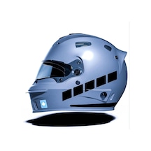Sticker Usta Motosiklet Kask Reflektif Folyo Sticker 00010 Siyah 17x13 Cm