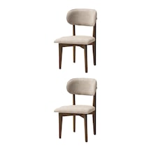 Nergis Sandalye Ahşap Gürgen 2 Li Set Cafe,restaurant,mutfak,salon,yemek Odası Sandalyesi Ceviz