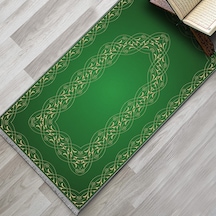 Evaşk Namazlık Dokuma Halı Kaymaz Muslumana Seccade 80 x 130 YEŞİL EVAŞK609B66
