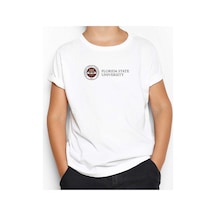 Zepplin Giyim Florida State University Logo Beyaz Çocuk Tişört Beyaz