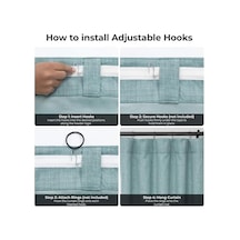 Hpd Half Price Drapes Oturma Odası İçin Ekstra Geniş Oda Karartma Perdeleri 100 X 84 Suni Keten, Boch-ln18537-84-dw 1 Panel Deniz Deve Dikeni 50 x 22