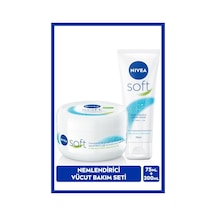 Nivea Soft Nemlendirici Bakım Kremi El Yüz Vücut E Vitamini Yumuşak Cilt Jojoba 300 ML + 75 ML