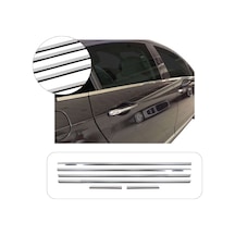 Citroen C5 Uyumlu 2008-2018 Krom Cam Çıtası 6 Parça Paslanmaz Çelik