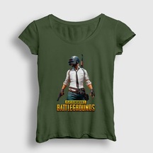 Presmono Kadın Cover Pubg T-shirt Haki