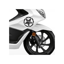 Deeb Army Honda Pcx Yıldız Sticker Etiket Mat Siyah 2 Adet