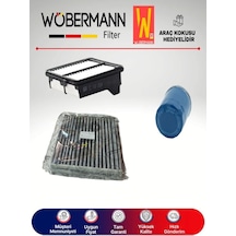 Wöbermann City 1.4 Filtre Bakım Seti 2009-2011 L13z 3'lü Karbonlu