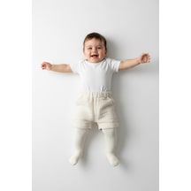 Tiffany Baby & Kids Nope Müslin Tasarımlı Cepli Şort Bej