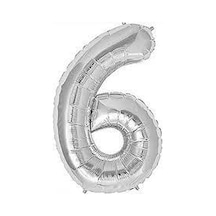 Ikm Rakam Balon-6 Gümüş 1 Adet