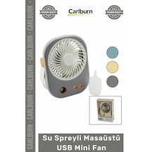 Vantilatör Şarjlı Taşınabilir Portatif 3 Kademeli Nemlendirici Su Spreyli Masaüstü Usb Mini Fan