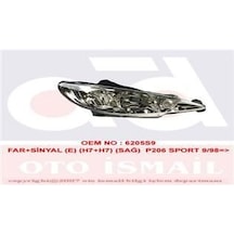 VALEO 87276 FAR SAĞ + SİNYAL 206 03-10 ELEKTRİKLİ SEFFAF H7+H7
