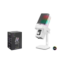 Hadron M6w Gaming Rgb Masaüstü Mikrofon Type-c 192khz 24bit Beyaz Kdo