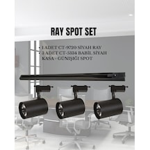 Cata Babil Ray Spot Set 3 Adet Ct-5334 Siyah Kasa Günışığı Spot + 1 Adet Ct-9720 Ray
