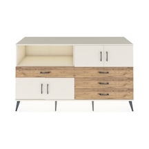 Hyperion Konsol 2 Raflı 4 Çekmeceli 4 Kapaklı 176x44x99 Aytaşı-aytaşı/çam Aytası/aytası - Aytası