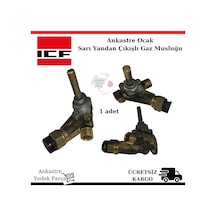 Icf Ankastre Ocak Gaz Musluğu Yandan Sarı Valf  Yedek Par - 396838642